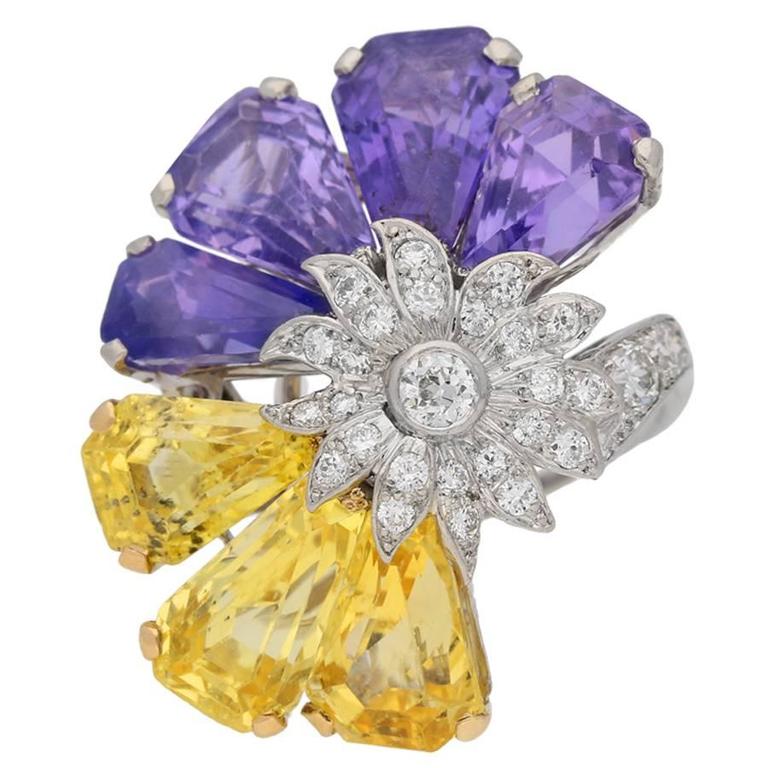 Bros Gold Purple Purple 1960s oscar heyman bros yellow and purple sapphire Bros Gold Purple Purple 1960s oscar heyman bros yellow and purple sapphire