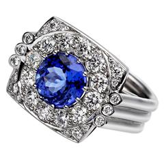 Ana de Costa Tanzanite Diamond Gold Cluster Ring 4