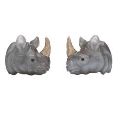 Michael Kanners Exquisite Rhinoceros Cufflinks 