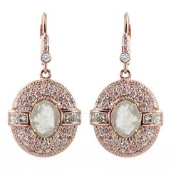 Slice Diamond Gold Earrings