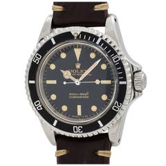 Rolex Stainless Steel Submariner “Bart Simpson” Gilt Dial Wristwatch Ref 5513