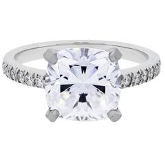 Tiffany & Co. Platinum NOVO Square Cushion Diamond Engagement Ring 3