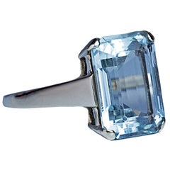 6 Carat Aquamarine Gold Ring