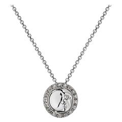 Ana De Costa Gold Diamond Circular Moon Pendant 9