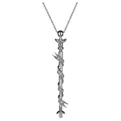 Ana De Costa Gold Diamond Ribbon Pendant 1