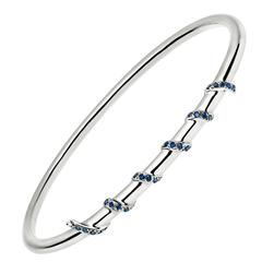 Ana De Costa Gold Sapphire Ribbon Bangle 4
