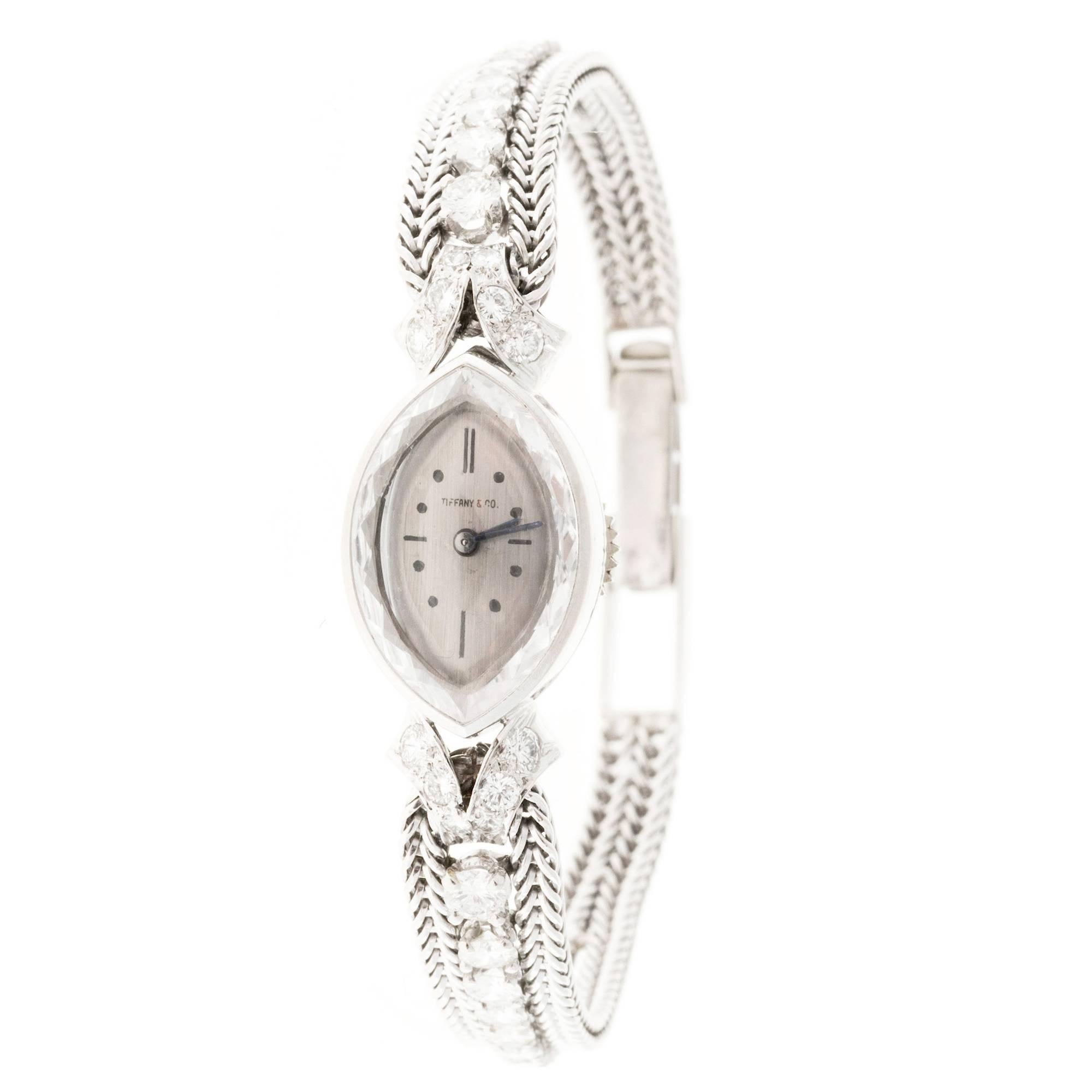 Tiffany 
Co. Lady
s Diamond Manual Wind Wristwatch