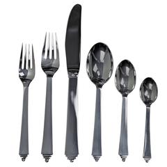 Georg Jensen Six-Piece Service for Twelve in Pyramid