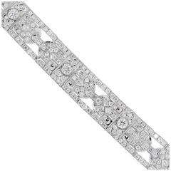 Art Deco Diamond Platinum Bracelet 1