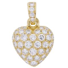 Cartier Diamond Gold Heart Pendant