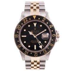 Rolex Yellow Gold Stainless Steel GMT Wristwatch Ref 16753