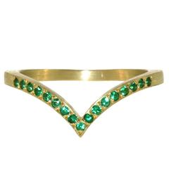 Emerald Gold Bird Ring
