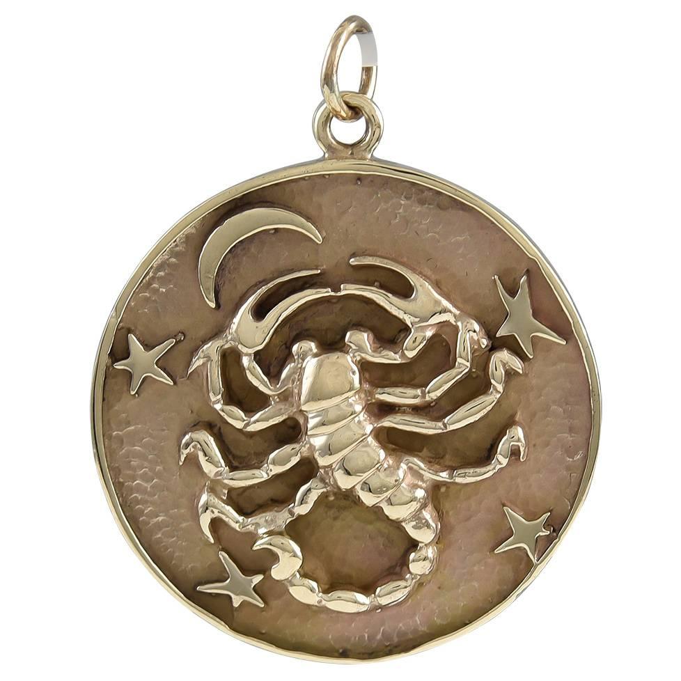 Scorpio Gold Charm Pendant