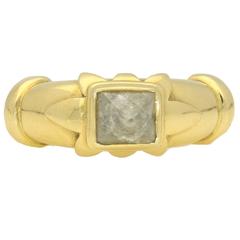 2005 Jacques Van As Renaissance Style Uncut Diamond Gold Ring 