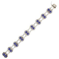 Rare Georg Jensen Sapphire Silver Bracelet