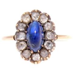 Antique Sapphire Diamond Gold Ring