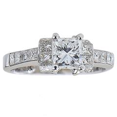 2.10 Carat GIA Cert Diamond Gold Ring 9