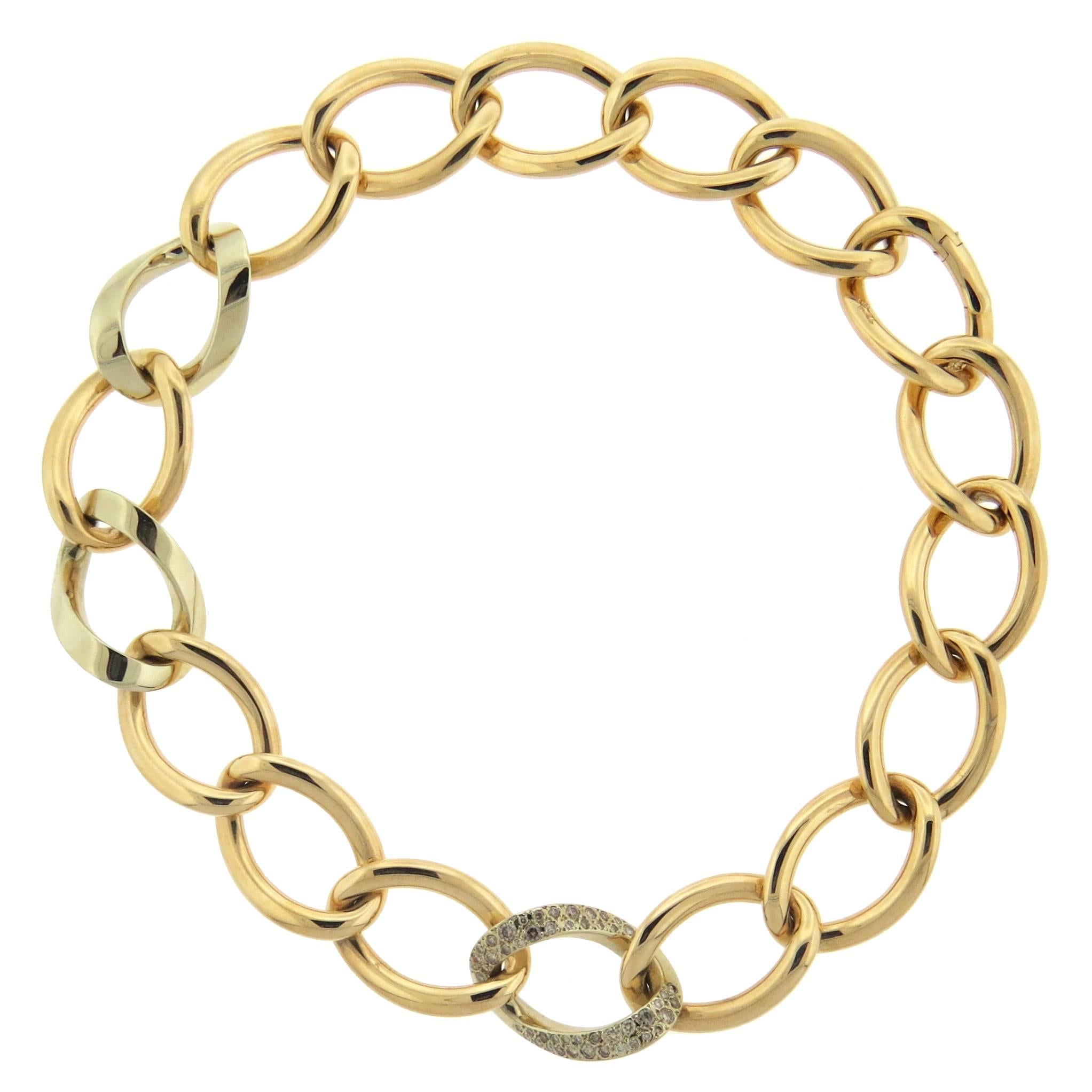 Pomellato Victoria Gold Link Necklace at 1stdibs