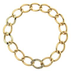 Massive Pomellato Iceberg Large Link Fancy Diamond Gold Necklace 12