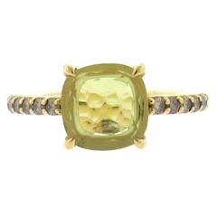 Pomellato Nudo Citrine Fancy Diamond Gold Ring 