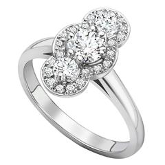 Ana De Costa Platinum Three-Diamond Engagement Ring 11