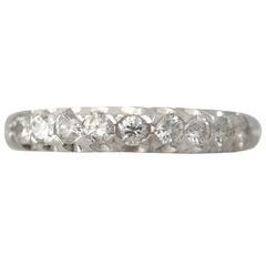 0.36Ct Diamond and 18k White Gold Half Eternity Ring - Vintage Circa 1970 7