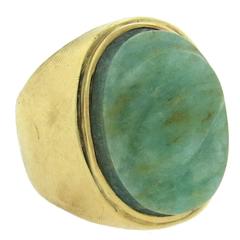 Burle Marx Jade Gold Dome Ring