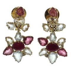 H. Stern Harmony Ruby Diamond Gemstone Gold Pendant Earrings
