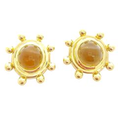 Tiffany & Co. Paloma Picasso Citrine Cabochon Gold Earrings