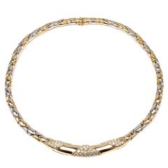 Cartier Diamond Two Color Gold Necklace