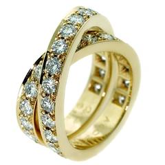 Cartier Nouvelle Vague Bypass Diamond Gold Ring