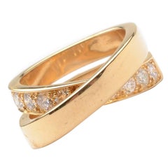 Cartier Diamond Gold Nouvelle Vague Crossover Ring