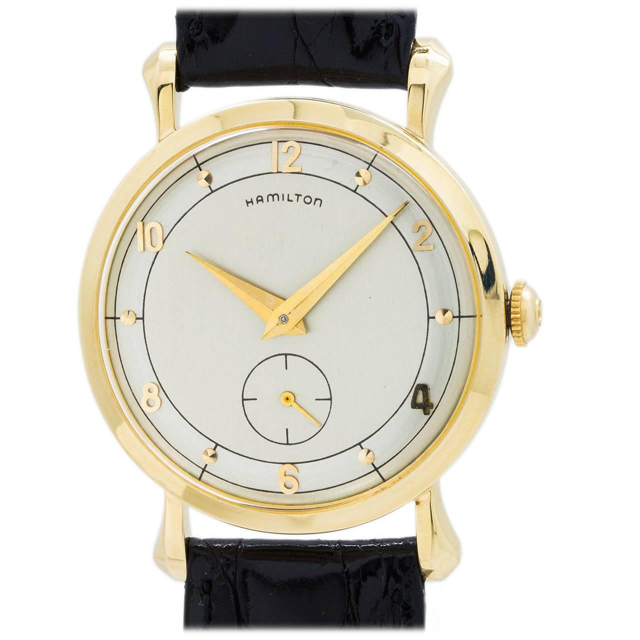 Hamilton Yellow Gold “Parker B” Wristwatch 