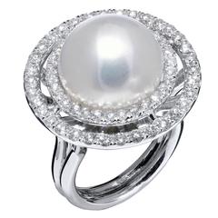 Perle Diamant Gold Ring