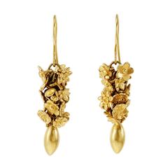 Garden Of Eden Gold Flower Earrings