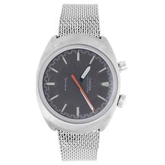 Omega Stainless Steel Sideways Dial Chronostop Diver's Wristwatch Ref 145.010