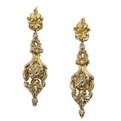 Early Victorian Gold Drop Earrings 3