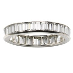 Diamond Platinum Eternity Band Ring