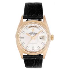 Vintage Rolex Yellow Gold Diamond President Day-Date Automatic Wristwatch Ref 1803