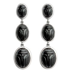 Colleen B. Rosenblat Onyx Gold Earrings