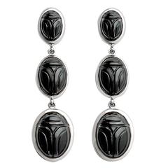 Colleen B. Rosenblat Onyx Gold Earrings 5
