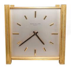 Retro 1970s Patek Philippe Solar Powered Desk Clock 