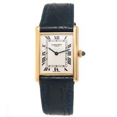 Cartier Paris Yellow Gold Louis Cartier Tank Wristwatch