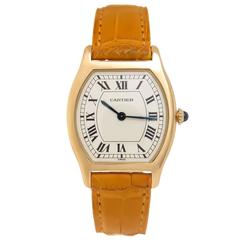 Cartier Yellow Gold Tortue Manual Wind Wristwatch