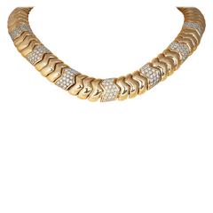 Diamond Gold Collar Necklace 1