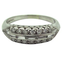 1950s Diamond Platinum Ring