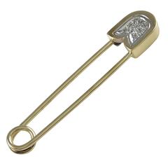 Diamond Gold Safety Pin