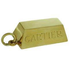 Cartier Yellow Gold 1 Ounce Solid Ingot Bar Pendant Charm