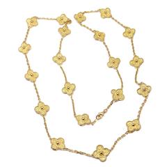 Van Cleef & Arpels Vintage Alhambra Gold 20 Motif Necklace