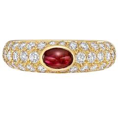 Cartier ​Ruby Diamond Gold Dome Ring